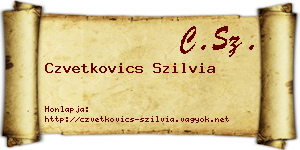 Czvetkovics Szilvia névjegykártya
